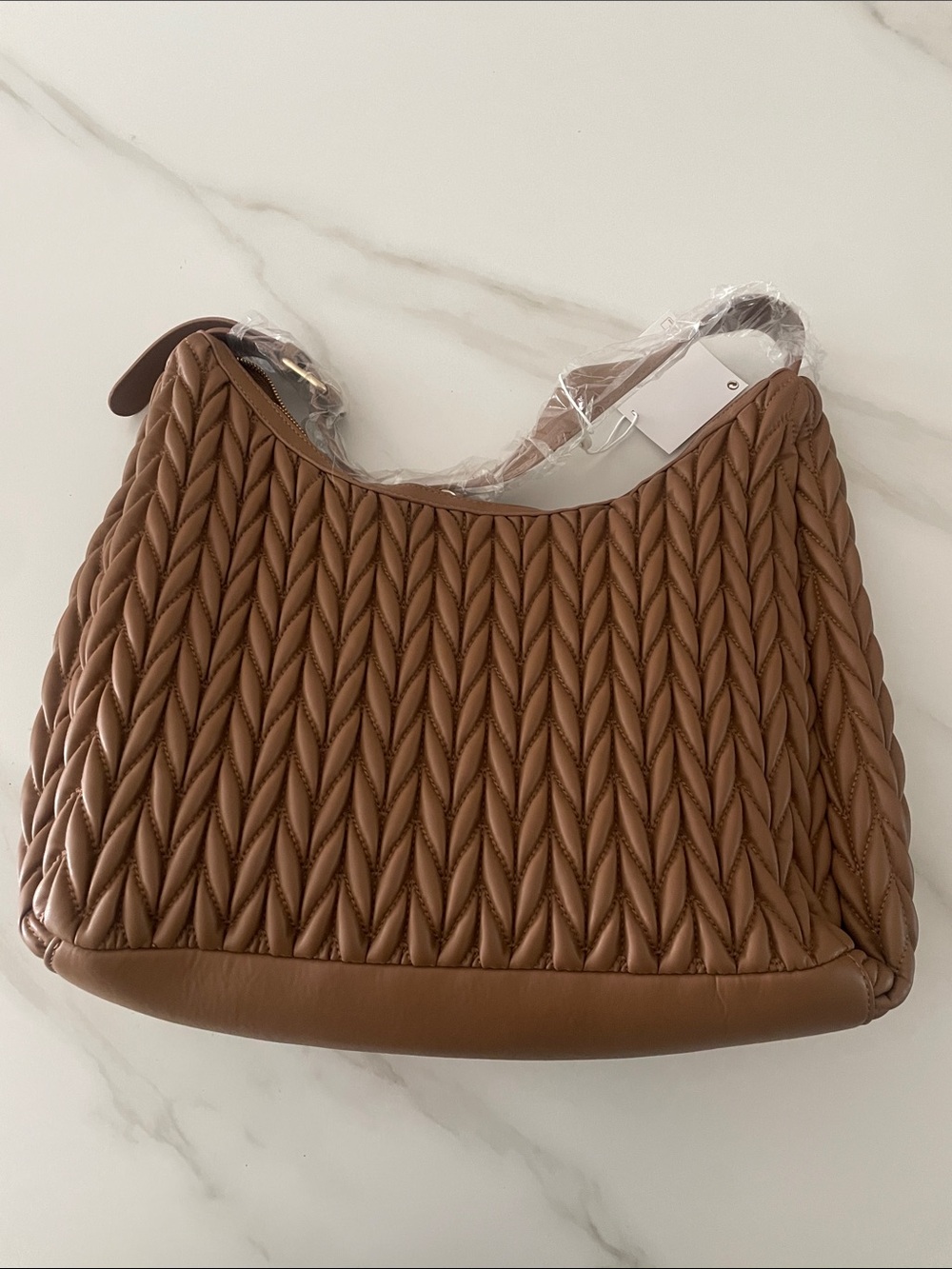 Quilted Brown Women's Shoulder Bag - Elegant Everyday Carry